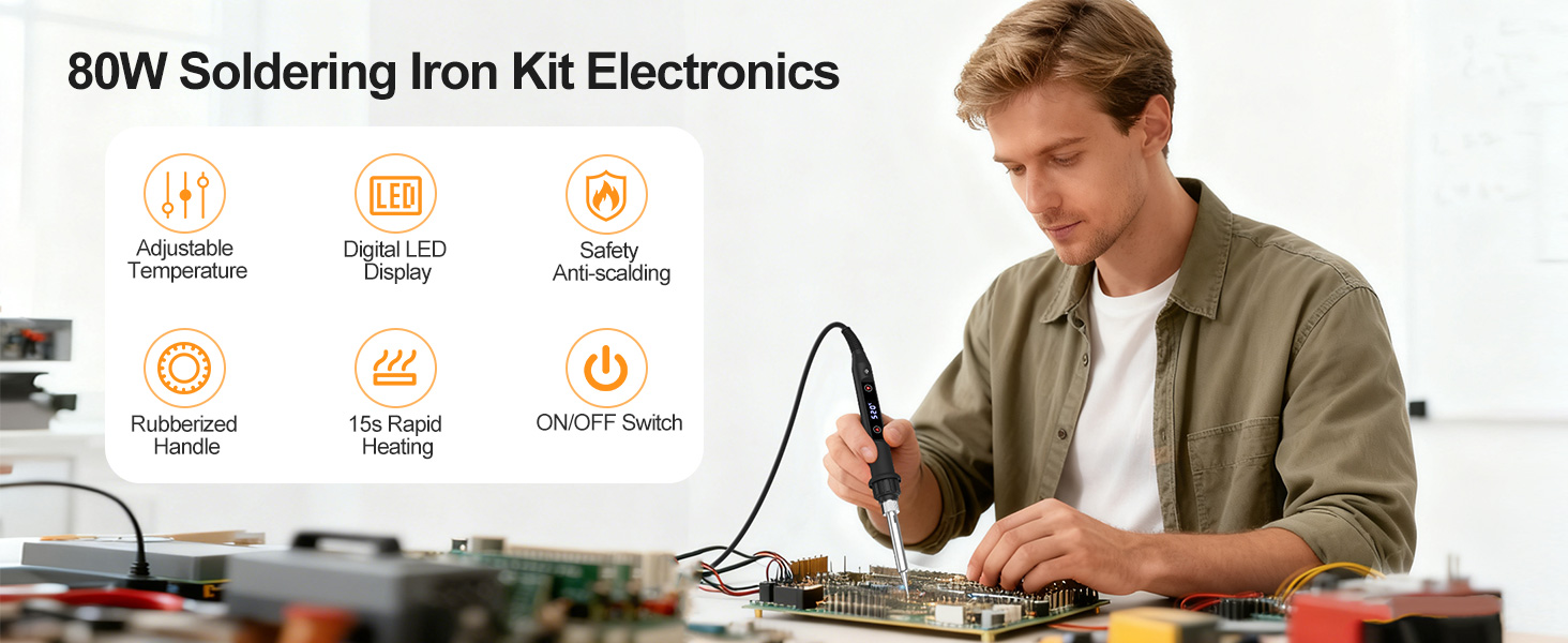 80W Soldering Iron Kit Electronics