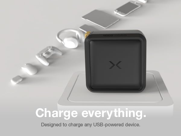 Charge everything - smartphones, tablets, laptops, headphones, earbuds, speakers, gaming controllers