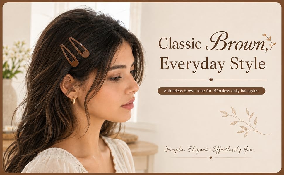 brown hair clips