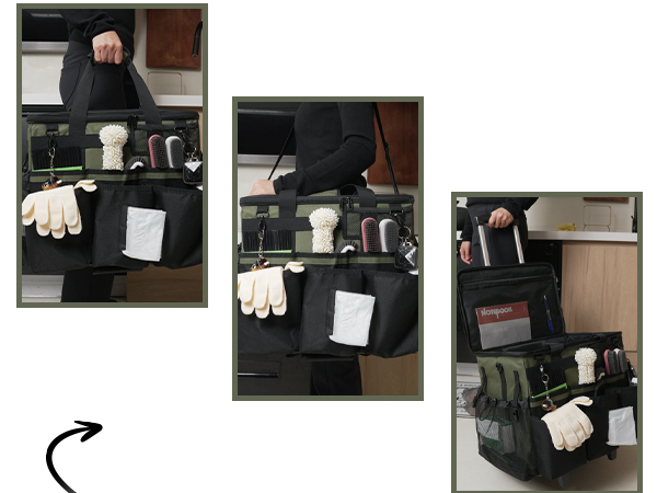 Rolling Cleaning Caddy Bag