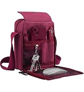 CAAORDKSO Small Canvas Messenger Bag Chest Bag Travel Bag, Mini Crossbody Bag Shoulder Bag for Me...