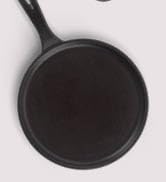 Cuisinel Cast Iron Griddle/Grill + Scraper/Cleaner - Reversible Pre-Seasoned 16.75