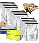 DTFMZOV 30 Pcs Reusable Aluminum Foil Sealable Storage Bags, 12.8 x 9.6 Inch Large Reusable Freez...