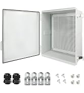 LeMotech Electrical Box, IP67 Waterproof Hinged Cover Stainless Steel Latch Junction Box, ABS Pla...
