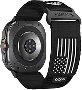 Rugged Nylon Band for Galaxy Watch Ultra Bands 47mm (2025/2024) for Men Women,One Click No Gap Fa...