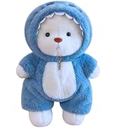Teddy Bear Stuffed Animals, Teddy Bear Plushies Soft Funny Stuffed Toys with Removable Blue Shark...