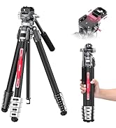 ULANZI TT09 Video-Go Carbon Fiber Travel Camera Tripod w F38 Quick Release Fluid Head, 55.91" Pro...