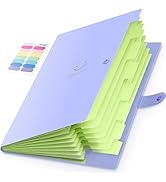Expanding File Folder, 8 Pockets Accordion File Organizer, A4 Letter Size Paper Document Receipt ...