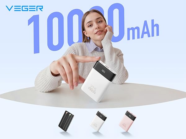 Compact Slim Power Bank, 22.5W Fast Charging, Airline Approved battery backup,