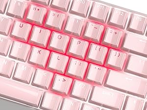 Crystal Jelly Keycaps 60 65 75 100 Percent, Shine Through Key caps Set PBT KEYCAPS