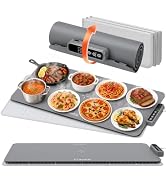 Colorlife Warming Mat for Food - Electric Warming Tray with Heat-Insulation Pad, 4-Level Temperat...