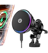 for MagSafe Car Mount Charger, [TEC &amp; Fan Cooling] 15W Fast Charging Magnetic Wireless Car Charge...