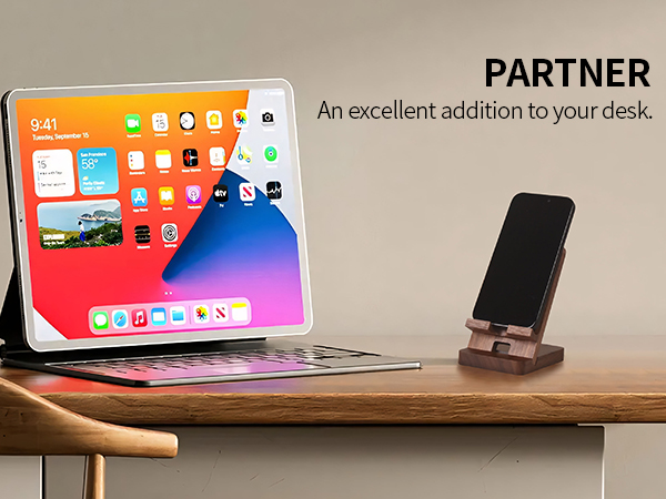 Wood phone holder for desk 4