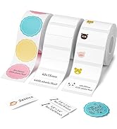 NIIMBOT 3 Rolls Set Label for B1 B21 B3S B21Pro Label Maker, 1.3"x1.3" Colorful/1.6"x0.8" Zoo/1.6...