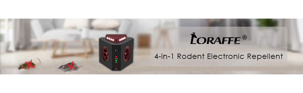 loraffe 4 in1 rodent repellent ultrasonic plug in