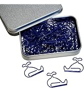 Cute Paper Clips, 60 PCS Whale Shaped Paper Clips Animal Bookmarks Clips, Assorted Colors, Fun Of...