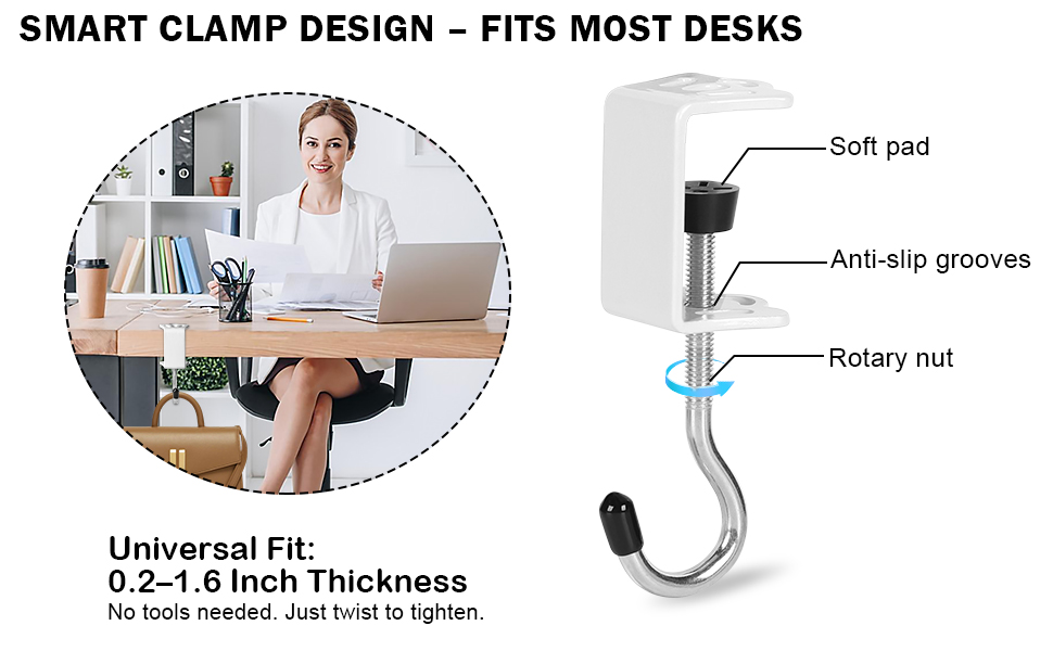 Heavy-Duty Purse Hooks for Table