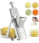 SupMaKin Upgrade Larger Safe Mandoline Slicer with Cheese Grater Potato Slicer for Chips, Vegetab...