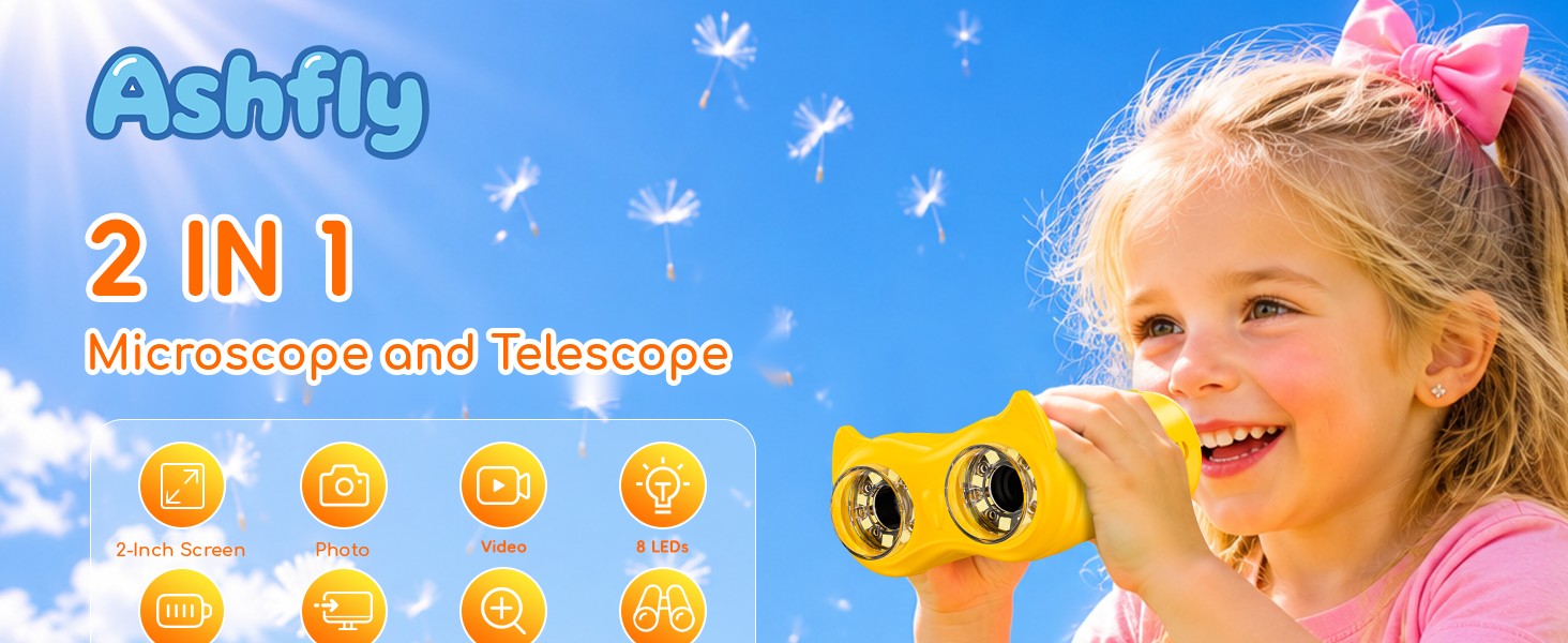 2-in-1 kids Microscope and Telescope