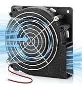 AmRunJe 12V DC Blower Fan 120mm x 32mm, 5inch 2Pin IP55 Fan, High Airflow for Inflatable DIY Cool...