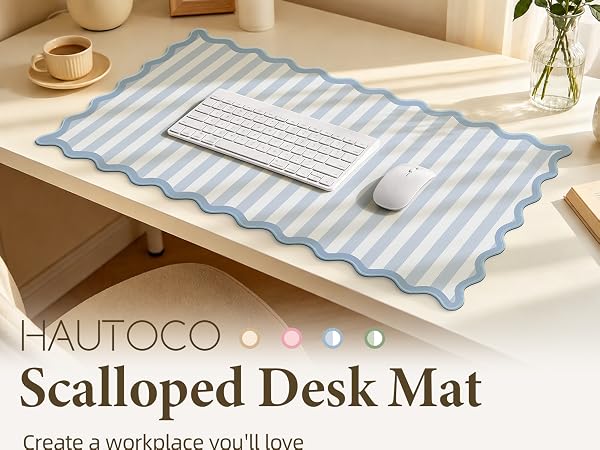 Scalloped Desk Mat 31.5 x 15.8