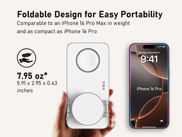 foldable 3 in 1 wireless charging station