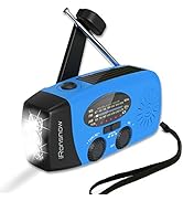 (2023 Upgraded) iRonsnow Solar Hand Crank Radio AM/FM/NOAA/WB Weather Emergency Radio, Dynamo LED...