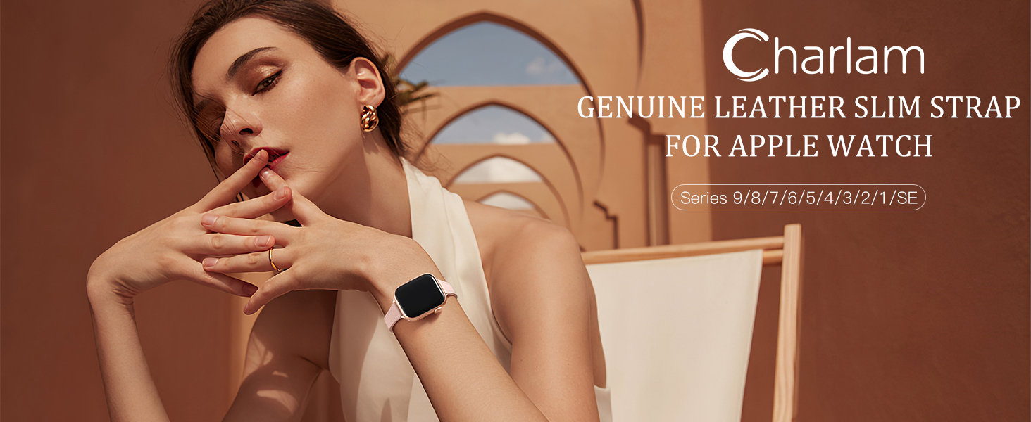 leather apple watch band 40mm apple watch band 38mm apple watch band 41mm thin slim strap series 9