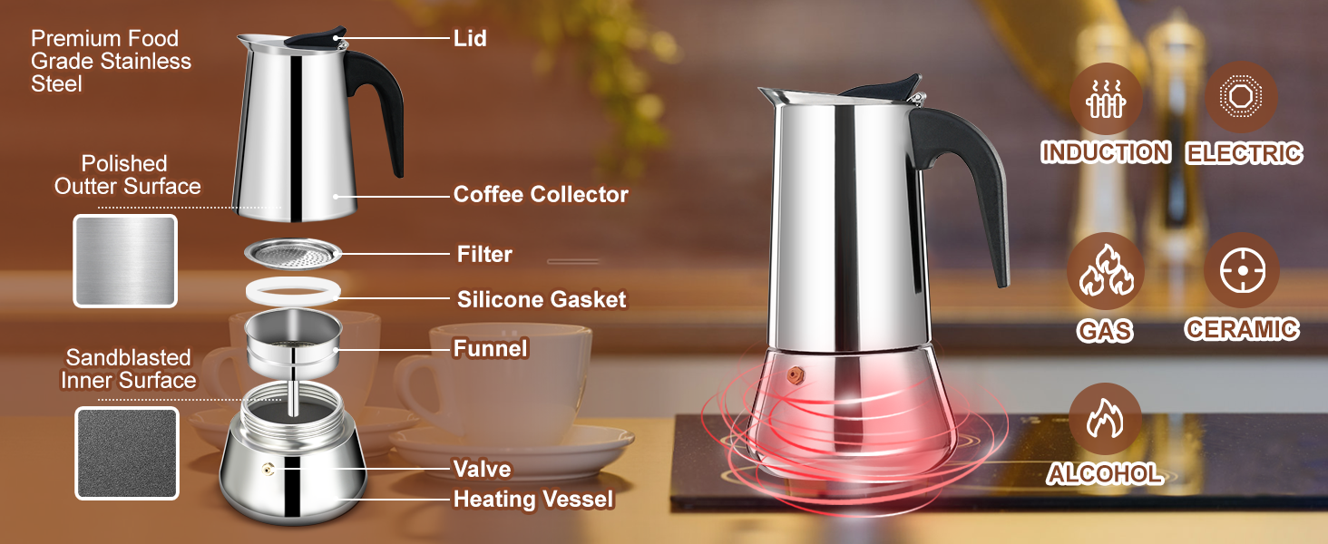 italian coffee maker 12 cups