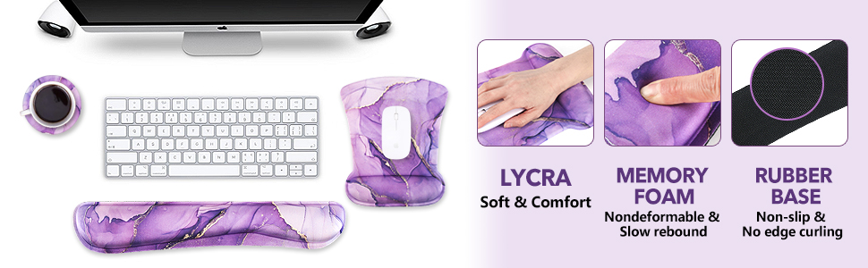 soft lycra memory foam non-slip rubber base