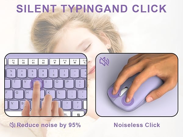 wireless keyboard and mouse combo purple 2