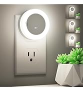 FOLKSMATE LED Night Light, Dimmable Plug-in Dusk to Dawn Light Sensor Nightlight for Bathroom, Be...
