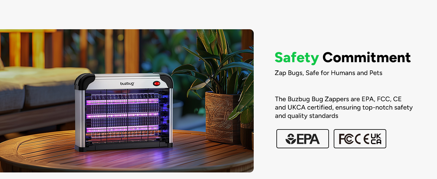 Safety Commitment Zap Bugs, Safe for Humans and Pets