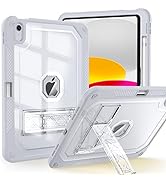 ZoneFoker Case for iPad 10th Generation 10.9 inch 2022, Heavy Duty Shockproof Rugged Protective w...
