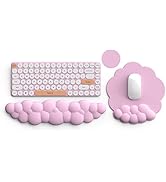 Lauspuck Cloud Keyboard Wrist Rest and Mouse Pad with Wrist Support Set, Ergonomic PU Leather Mou...