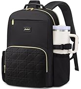 Focdod Laptop Backpack for Women Bookbag: 15.6 inch Work Backpacks with Pouch Pocket for Large Ca...