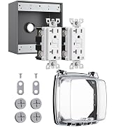 DEWENWILS 20A Outdoor Outlet, Heavy Duty GFCI Outlet Kit with Self Test, WR/TR, NEMA 5-20R Outdoo...