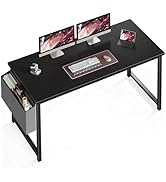 OLIXIS Computer Desk 55 Inch Home Office Desks for Small Spaces, Gaming Writing Study Work Table ...