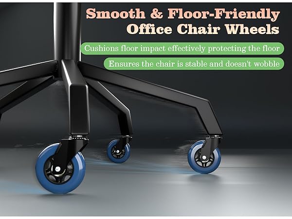 office chair wheels blue