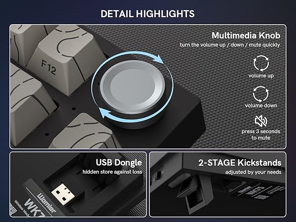 usb keyboard with knob