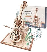 ROKR 3D Wooden Puzzles for Adults,Wooden Music Box Kits-Cello Wood Model Kits for Adults to Build...