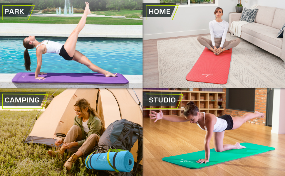 esterilla exercise non slip thick pilates teen think tick women's womens