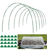 Garden Hoops for Raised Beds, 36pcs Greenhouse Hoops Grow Tunnel, 6 Sets 8ft Rust-Proof Fiberglas...