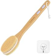 Back Scrubber for Shower,Bath Brush with Long Handle,Bath Brush Body Exfoliator for Wet or Dry Br...
