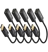 DoroJepi 4K Display Port to HDMI Adapter 5-Pack, Uni-Directional DisplayPort (DP) to HDMI Adapter...