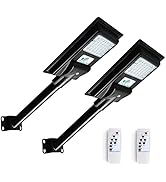 GLW 100W Solar Street Light Dusk to Dawn Solar Outdoor Lights with Motion Sensor for Street,Yard,...