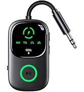 LED Display 2 in 1 Bluetooth 6.0 Transmitter Receiver 3.5mm AUX Jack RCA Wireless Audio Adapter D...