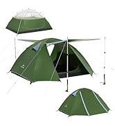 Naturehike Bleik-B 2 Person 3 Person Tent, Lightweight Backpacking Tents for Camping, Double Laye...