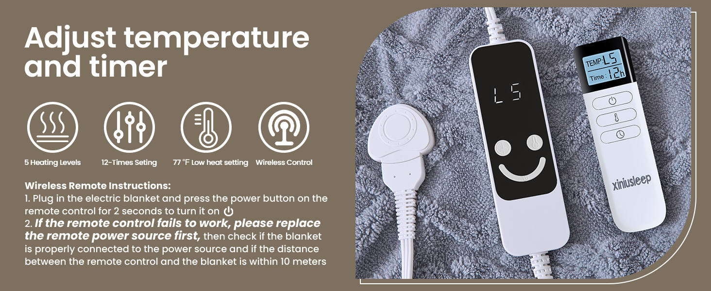 XINIUSLEEP Heated Blanket