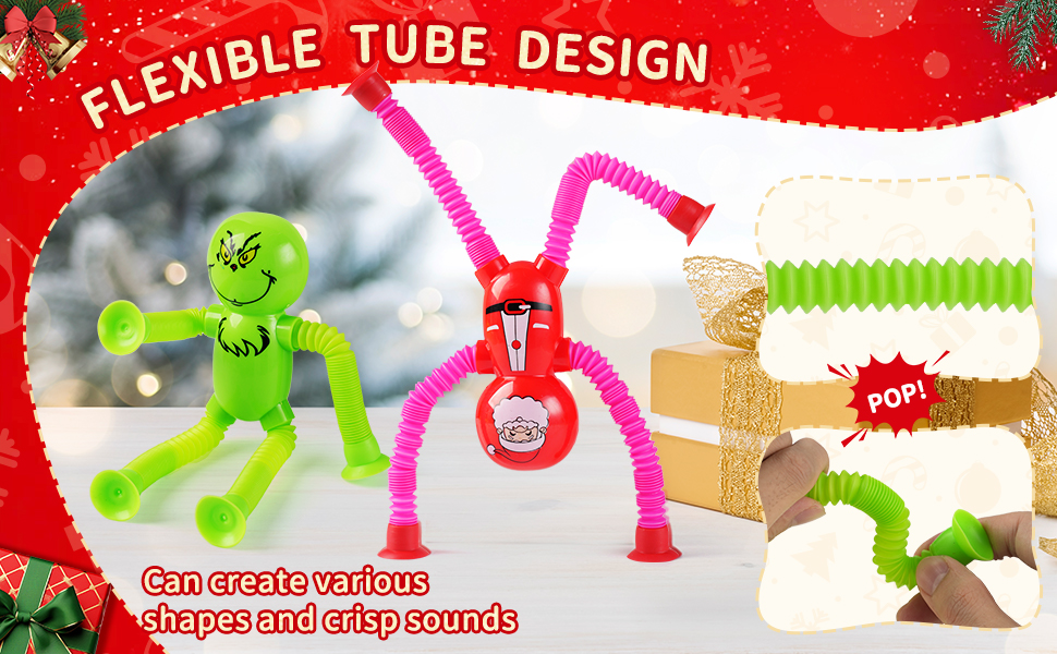 Christmas Pop Tubes Sensory Toys